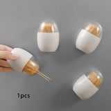 Maxbell Creative Toothpick Box with Lid Egg Shape for Dinner Table Hotel Decoration