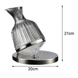 Maxbell 360 Degree Rotating Wine Decanter Wine Aerator for Party Events Accessories Argent