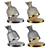 Maxbell 360 Degree Rotating Wine Decanter Wine Aerator for Party Events Accessories Argent