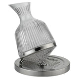 Maxbell 360 Degree Rotating Wine Decanter Wine Aerator for Party Events Accessories Argent