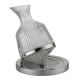 Maxbell 360 Degree Rotating Wine Decanter Wine Aerator for Party Events Accessories Argent