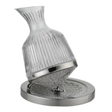 Maxbell 360 Degree Rotating Wine Decanter Wine Aerator for Party Events Accessories Argent