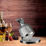 Maxbell 360 Degree Rotating Wine Decanter Wine Aerator for Party Events Accessories Argent