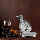 Maxbell 360 Degree Rotating Wine Decanter Wine Aerator for Party Events Accessories Argent