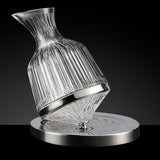 Maxbell 360 Degree Rotating Wine Decanter Wine Aerator for Party Events Accessories Argent