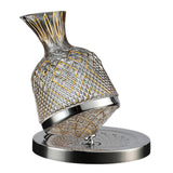 Maxbell 360 Degree Rotating Wine Decanter Wine Aerator for Party Events Accessories Argent Base