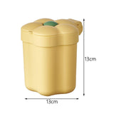 Maxbell Mini Desktop Trash Can Mini Wastebasket Garbage Bin Waste Can for Bathroom Yellow