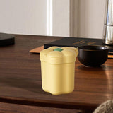 Maxbell Mini Desktop Trash Can Mini Wastebasket Garbage Bin Waste Can for Bathroom Yellow