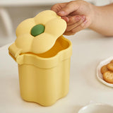 Maxbell Mini Desktop Trash Can Mini Wastebasket Garbage Bin Waste Can for Bathroom Yellow