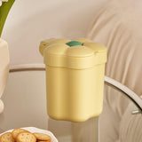 Maxbell Mini Desktop Trash Can Mini Wastebasket Garbage Bin Waste Can for Bathroom Yellow