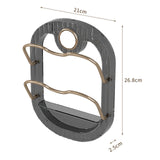 Maxbell Wall Mounted Pot Cover Frame Hole Free for Cabinet Plates Chopping Boards Gray