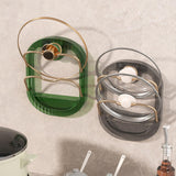Maxbell Wall Mounted Pot Cover Frame Hole Free for Cabinet Plates Chopping Boards Gray