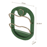 Maxbell Wall Mounted Pot Cover Frame Hole Free for Cabinet Plates Chopping Boards Green