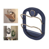 Maxbell Wall Mounted Pot Cover Frame Hole Free for Cabinet Plates Chopping Boards Blue