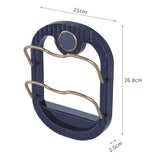 Maxbell Wall Mounted Pot Cover Frame Hole Free for Cabinet Plates Chopping Boards Blue