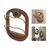 Maxbell Wall Mounted Pot Cover Frame Hole Free for Cabinet Plates Chopping Boards Brown