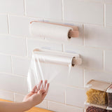 Maxbell Kitchen Paper Towel Rack Hanging Storage Shelf for Bathroom Toilet Washroom White