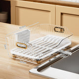 Maxbell Kitchen Plate Cutlery and Pans Drying Rack Drainer with Swivel Spout Durable Style B