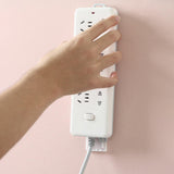 Maxbell 4 Pieces Power Strip Mount Holder Punching Free Sticky Practical Universal