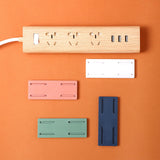 Maxbell 4 Pieces Power Strip Mount Holder Punching Free Sticky Practical Universal