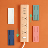 Maxbell 4 Pieces Power Strip Mount Holder Punching Free Sticky Practical Universal