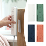 Maxbell 4 Pieces Power Strip Mount Holder Punching Free Sticky Practical Universal