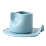 Maxbell Creative Coffee Mug Drinking Cup Drinkware for Cold Drinks Gifts for Friends Blue