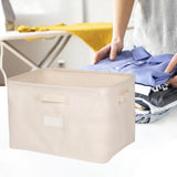 Maxbell Collapsible Storage Bins with Handle Container for Bedroom Quilts Blanket Without Lid L