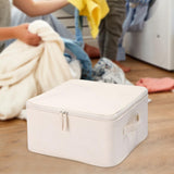 Maxbell Collapsible Storage Bins with Handle Container for Bedroom Quilts Blanket With Lid  Style A