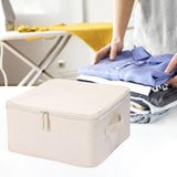 Maxbell Collapsible Storage Bins with Handle Container for Bedroom Quilts Blanket With Lid  Style A