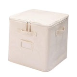 Maxbell Collapsible Storage Bins with Handle Container for Bedroom Quilts Blanket With Lid Style B