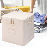 Maxbell Collapsible Storage Bins with Handle Container for Bedroom Quilts Blanket With Lid Style B