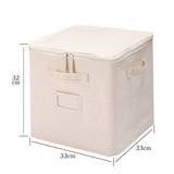 Maxbell Collapsible Storage Bins with Handle Container for Bedroom Quilts Blanket With Lid Style B