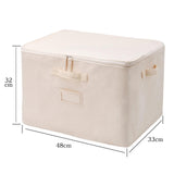 Maxbell Collapsible Storage Bins with Handle Container for Bedroom Quilts Blanket With Lid Style C