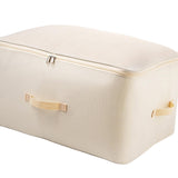 Maxbell Clothes Storage Bag Quilt Storage Bags with Zippers for Blanket Bedding Standard Beige