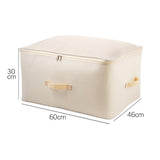 Maxbell Clothes Storage Bag Quilt Storage Bags with Zippers for Blanket Bedding Standard Beige