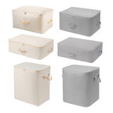 Maxbell Clothes Storage Bag Quilt Storage Bags with Zippers for Blanket Bedding Standard Beige