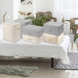 Maxbell Clothes Storage Bag Quilt Storage Bags with Zippers for Blanket Bedding Standard Beige
