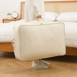 Maxbell Clothes Storage Bag Quilt Storage Bags with Zippers for Blanket Bedding Standard Beige