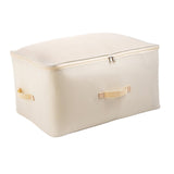 Maxbell Clothes Storage Bag Quilt Storage Bags with Zippers for Blanket Bedding Standard Beige