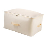 Maxbell Clothes Storage Bag Quilt Storage Bags with Zippers for Blanket Bedding Standard Beige