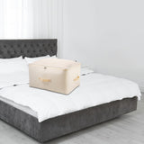 Maxbell Clothes Storage Bag Quilt Storage Bags with Zippers for Blanket Bedding Standard Beige