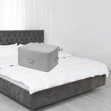 Maxbell Clothes Storage Bag Quilt Storage Bags with Zippers for Blanket Bedding Standard Gray