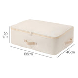 Maxbell Clothes Storage Bag Quilt Storage Bags with Zippers for Blanket Bedding Extended Beige