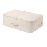 Maxbell Clothes Storage Bag Quilt Storage Bags with Zippers for Blanket Bedding Extended Beige