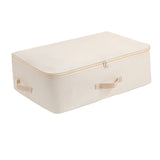 Maxbell Clothes Storage Bag Quilt Storage Bags with Zippers for Blanket Bedding Extended Beige