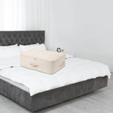 Maxbell Clothes Storage Bag Quilt Storage Bags with Zippers for Blanket Bedding Extended Beige
