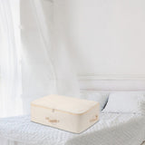 Maxbell Clothes Storage Bag Quilt Storage Bags with Zippers for Blanket Bedding Extended Beige