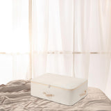 Maxbell Clothes Storage Bag Quilt Storage Bags with Zippers for Blanket Bedding Extended Beige