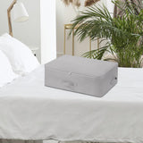 Maxbell Clothes Storage Bag Quilt Storage Bags with Zippers for Blanket Bedding Extended Gray